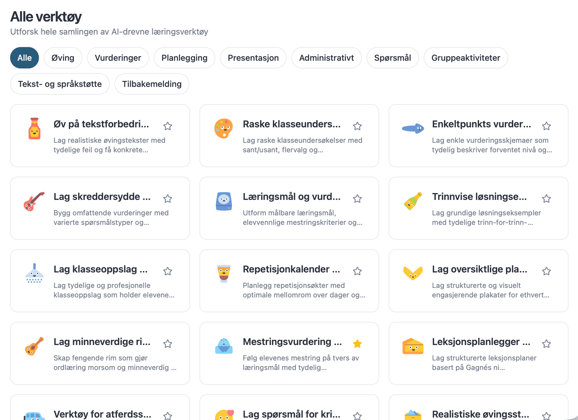 Över 100 lärarklara AI-verktyg